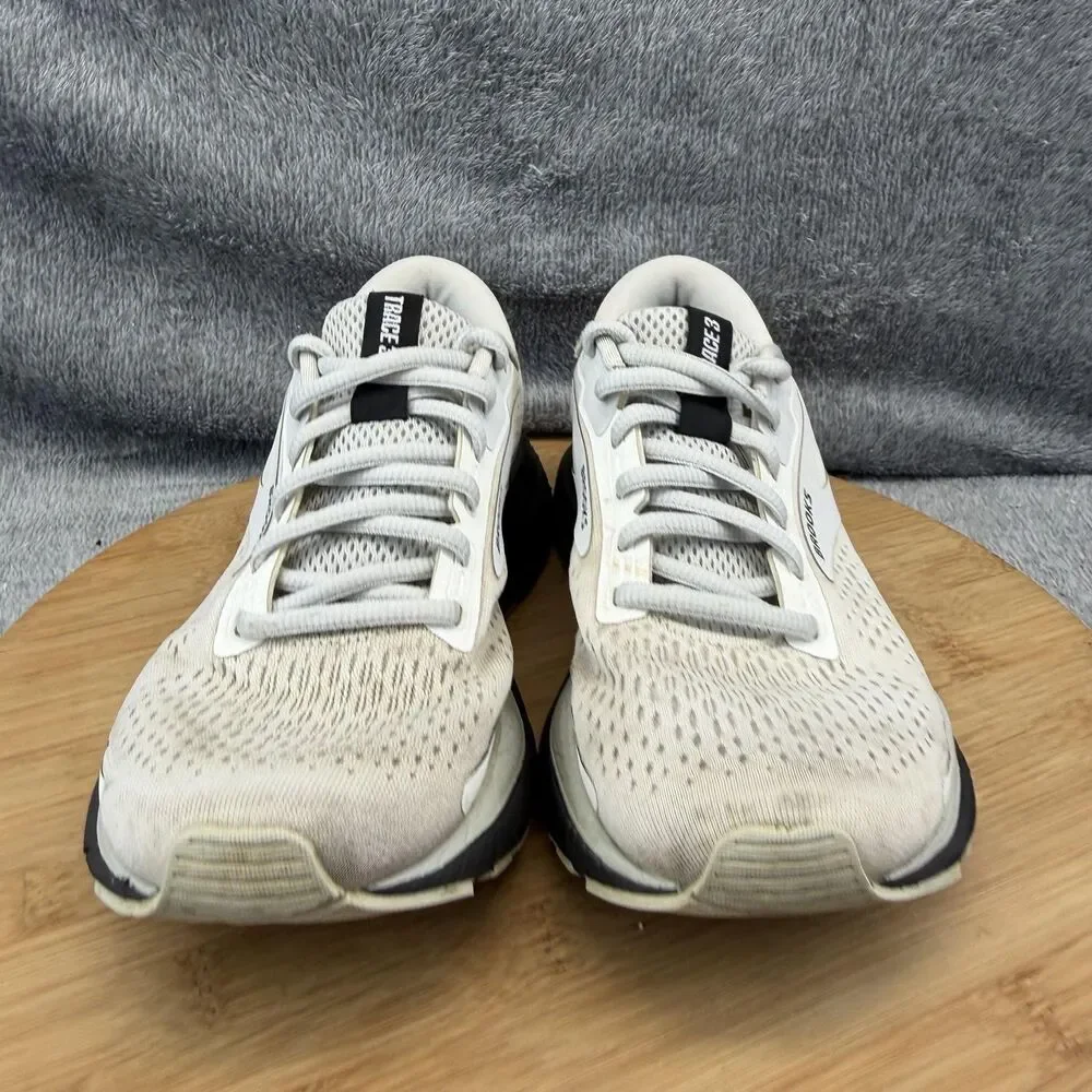 Brooks Trace 3 Shoes Womens Size 6 White Black Mesh Running Sneakers 1204011B191